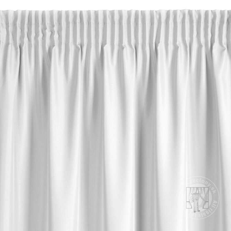 Krátky záves RITA na páske biely 140x175cm
