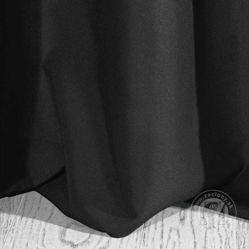 Krátky záves RITA na krúžkoch čierny 140x175cm