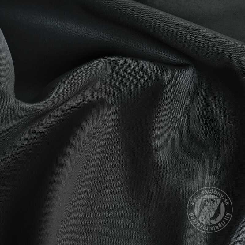 Krátky záves RITA na krúžkoch čierny 140x175cm