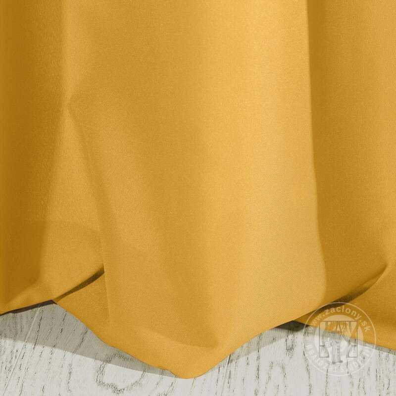 Krátky záves RITA na páske horčicový 140x175cm