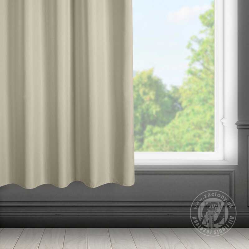 Krátky záves RITA na krúžkoch cappuccino 140x175cm