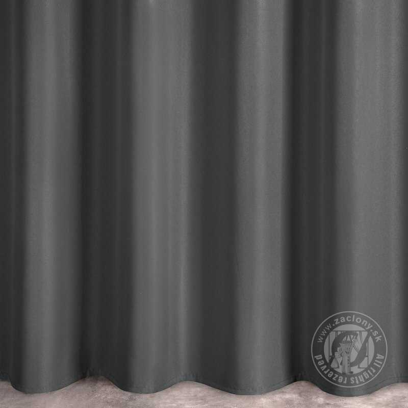 Krátky záves RITA na krúžkoch grafitový 140x175cm
