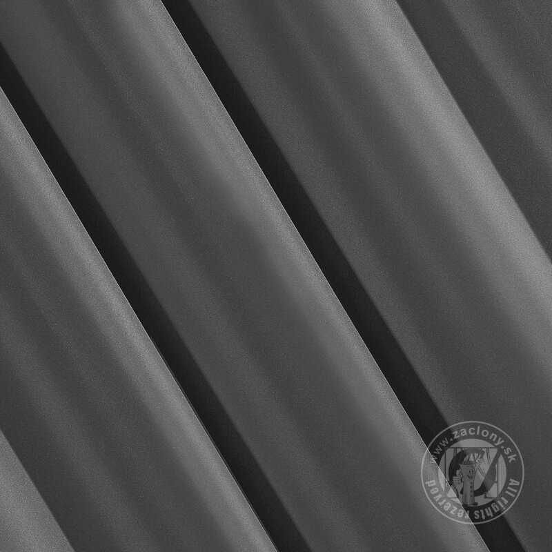 Krátky záves RITA na krúžkoch grafitový 140x175cm