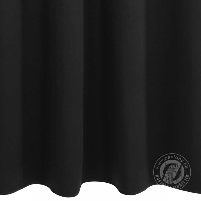 Záves LOGAN na krúžkoch 140x175cm čierny