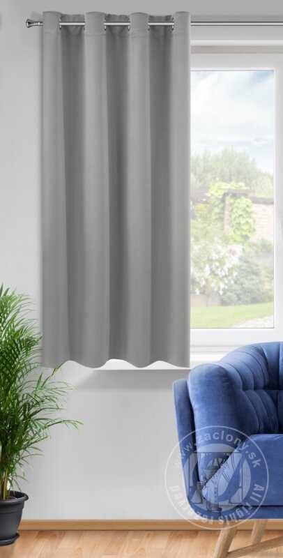Záves LOGAN na krúžkoch 140x175cm sivý