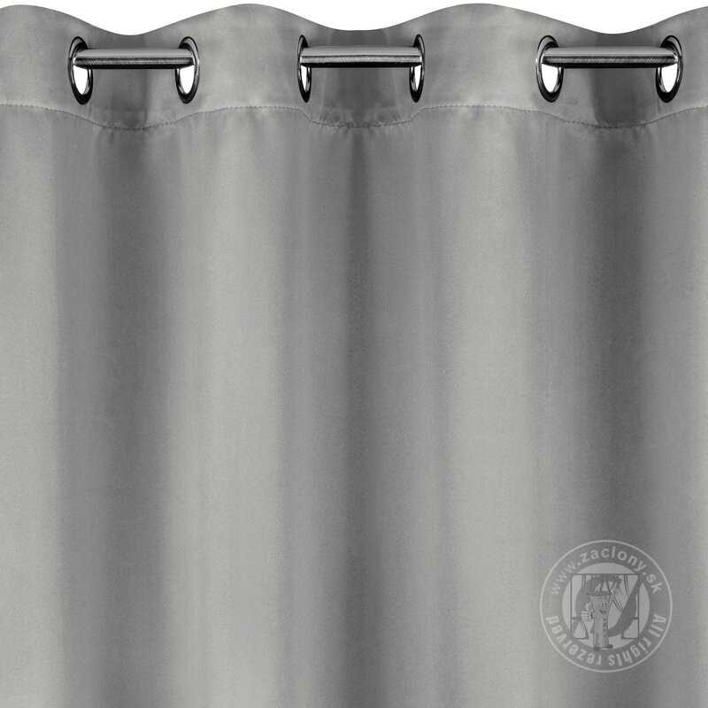 Záves LOGAN na krúžkoch 140x175cm sivý