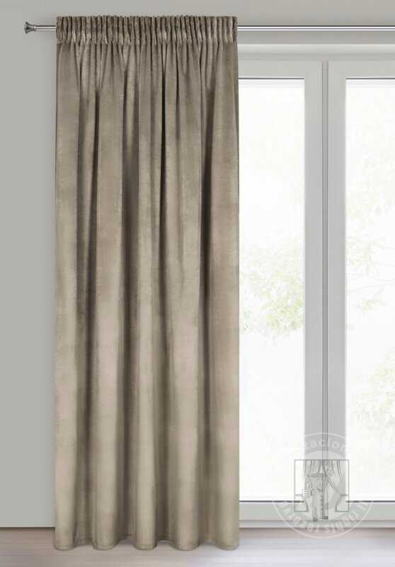 Záves MELANIE na páske hnedý 140x270cm