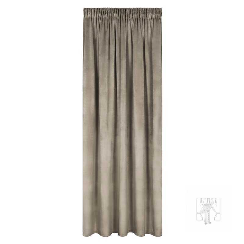 Záves MELANIE na páske hnedý 140x270cm