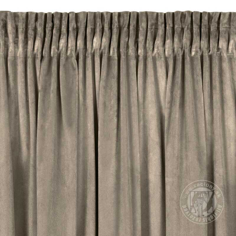 Záves MELANIE na páske hnedý 140x270cm