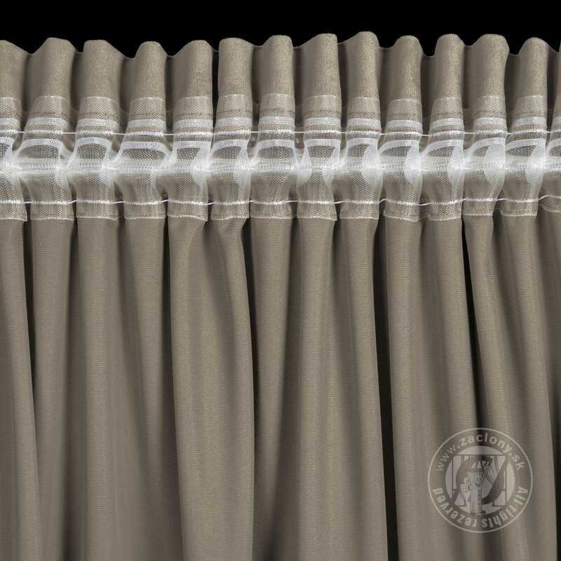 Záves MELANIE na páske hnedý 140x270cm