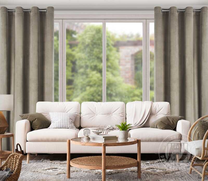 Záves MELANIE na krúžkoch hnedý 140x250cm