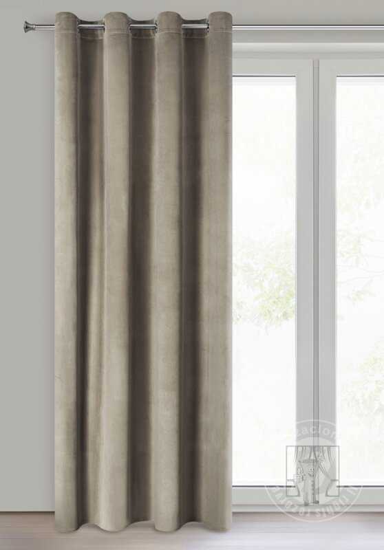 Záves MELANIE na krúžkoch hnedý 140x250cm