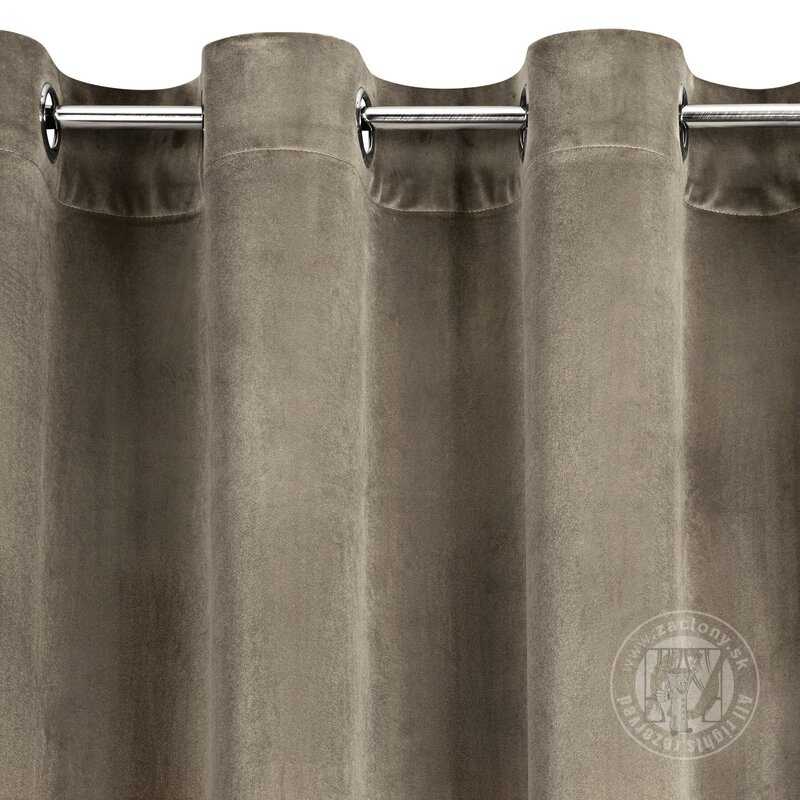 Záves MELANIE na krúžkoch hnedý 140x250cm