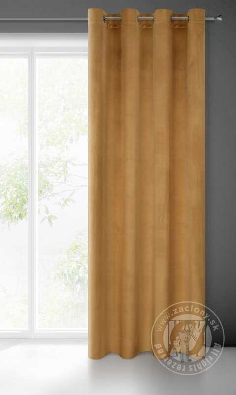 Záves MELANIE na krúžkoch medový 140x250cm
