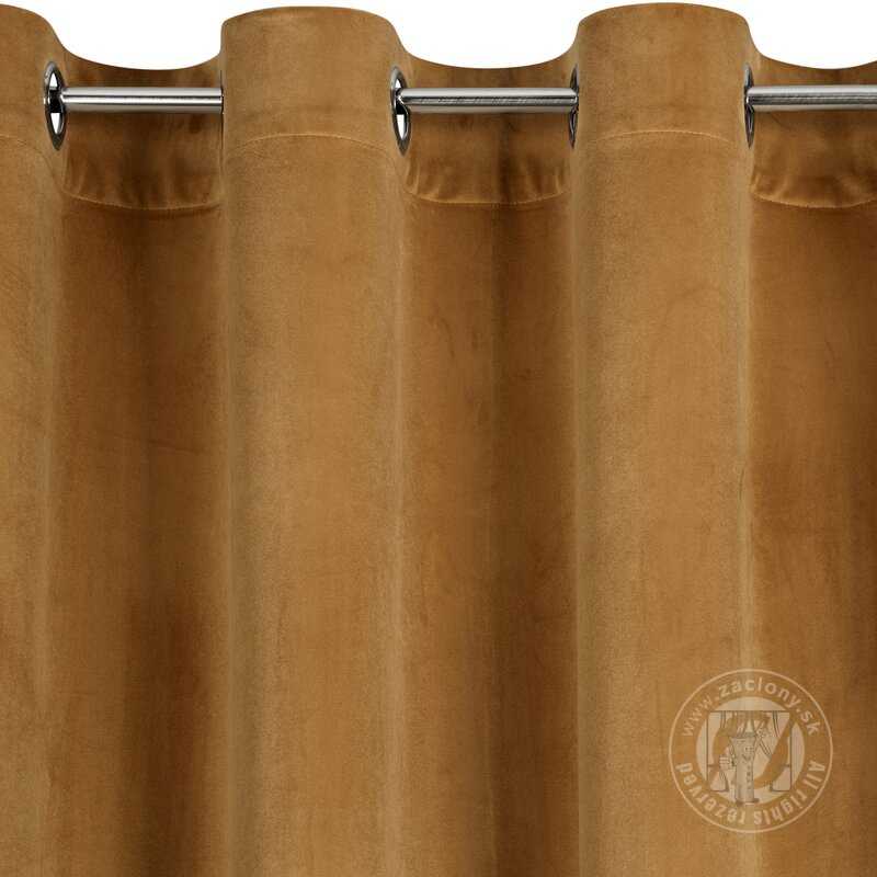 Záves MELANIE na krúžkoch medový 140x250cm