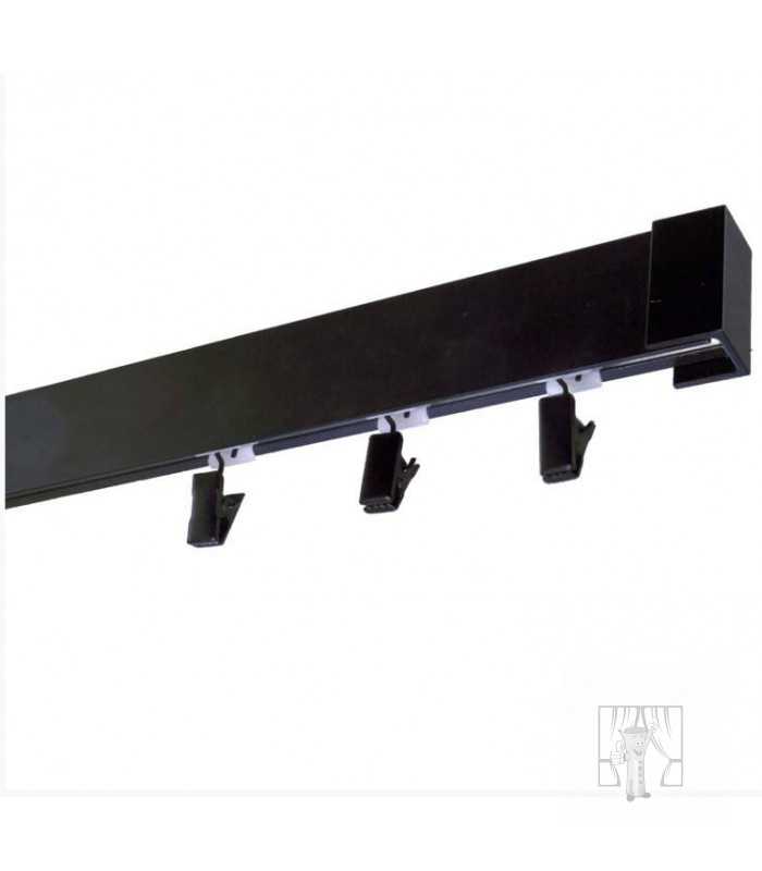 Hliníková garniža LUXOR Čierna so štipcami