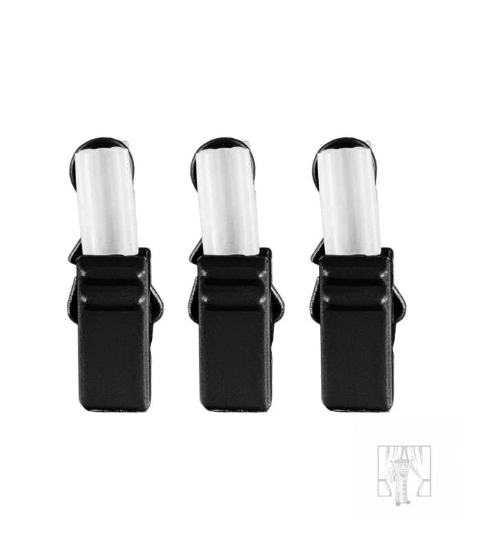 Hliníková garniža LUXOR Čierna so štipcami - Dvojitá