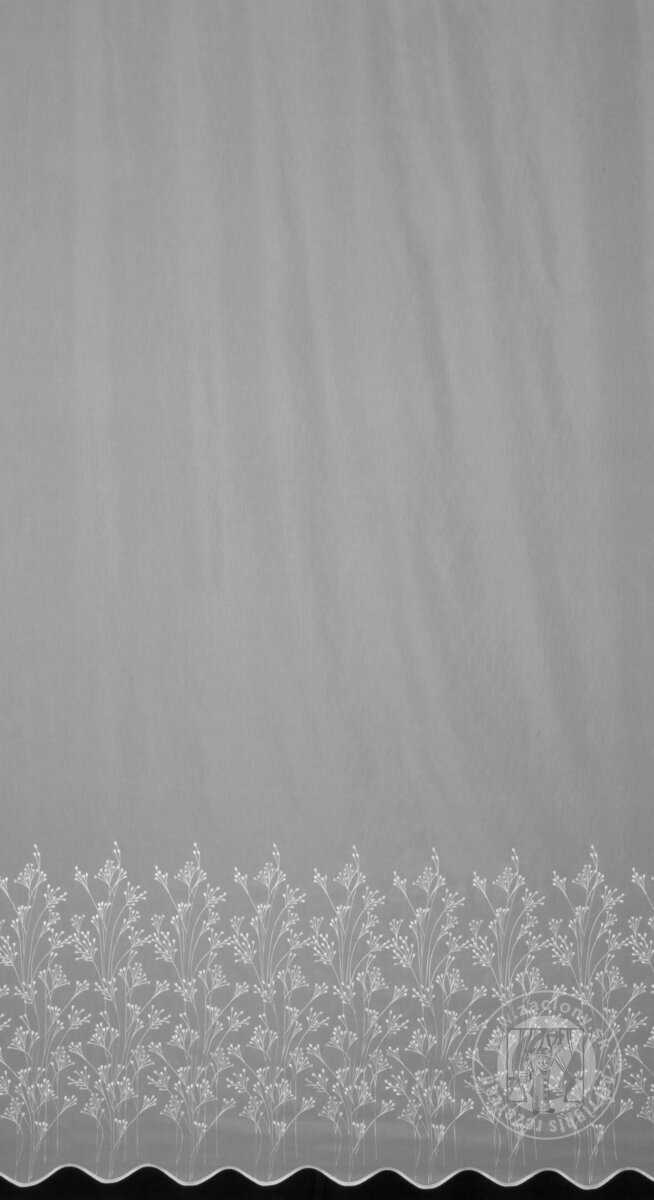 Záclona metráž 33593 biela H114