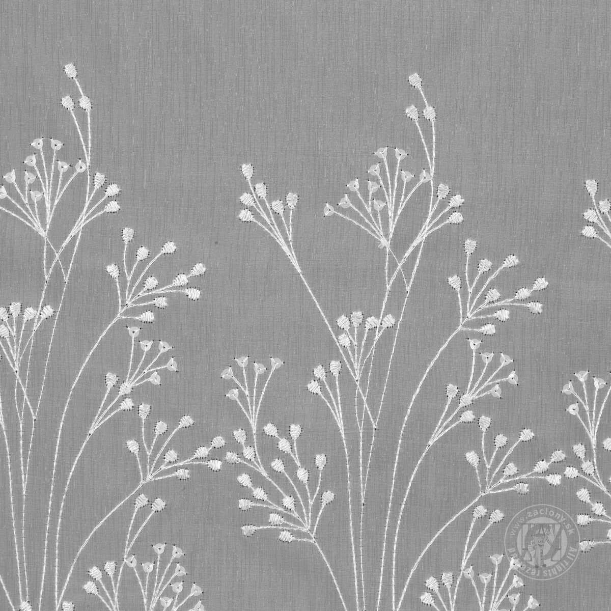 Záclona metráž 33593 biela H114