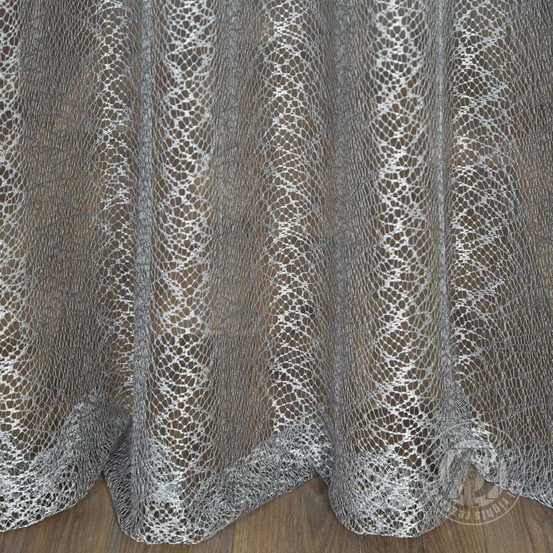 Záclona AMANDA na krúžkoch strieborná 140x250cm