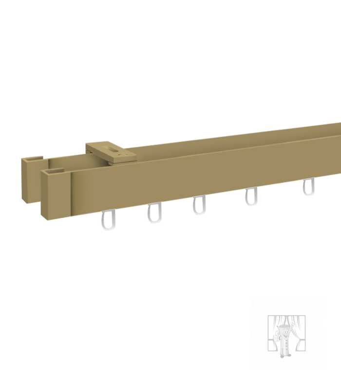 Hliníková garniža LUXOR Patyna s háčikmi - Dvojitá