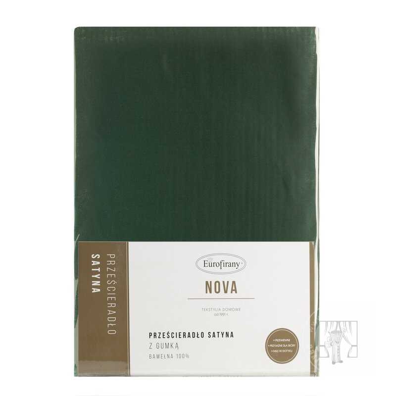 Plachta z bavlneného saténu NOVA3 180x200 cm tmavozelená