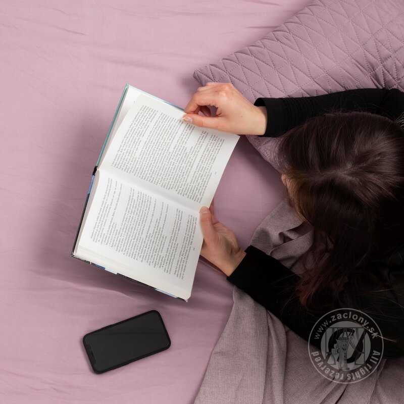 Plachta z bavlneného saténu NOVA3 220x200 cm púdrovo ružová