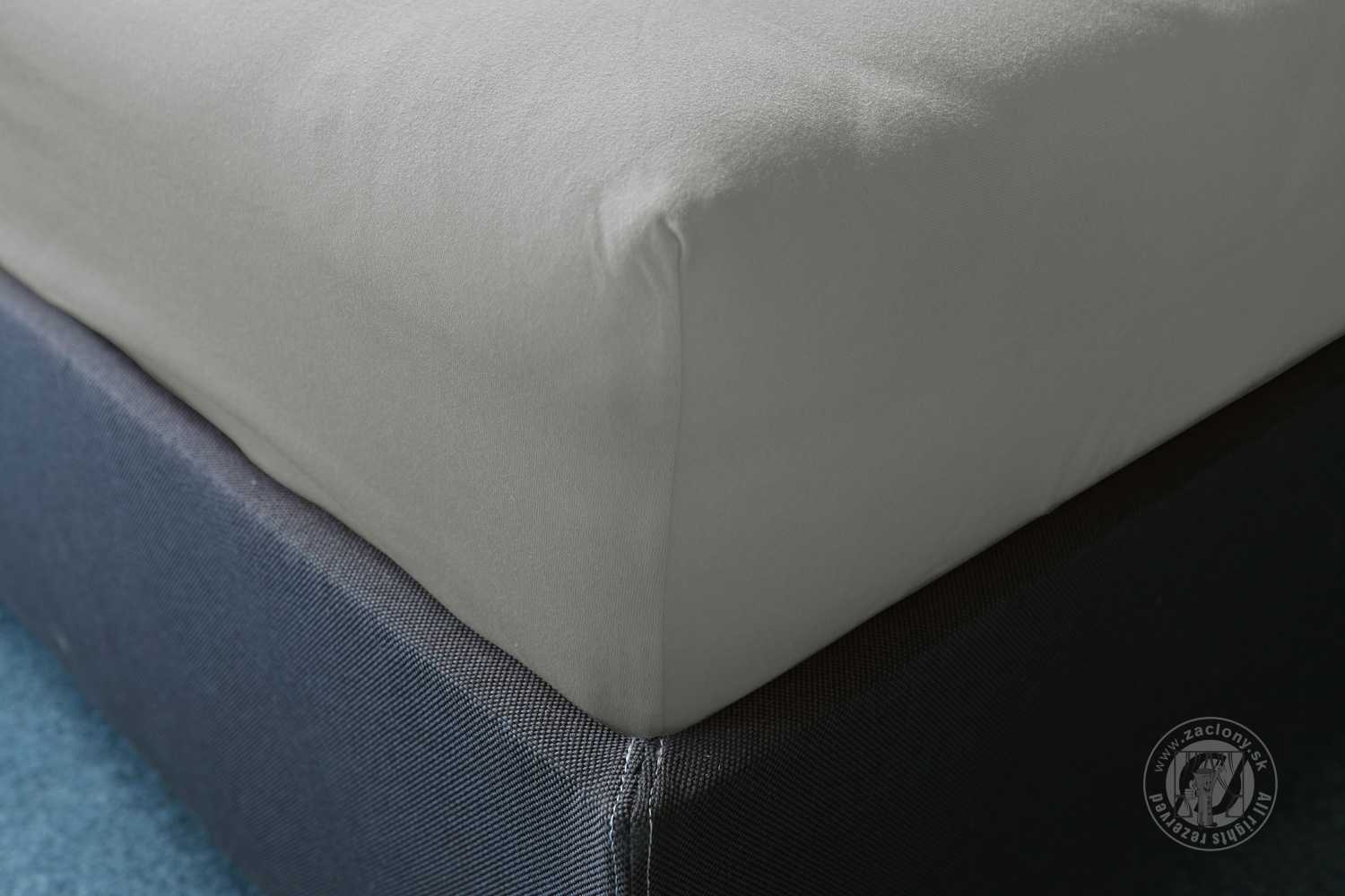 Napínacia plachta JERSEY 160x200 cm sivá 31