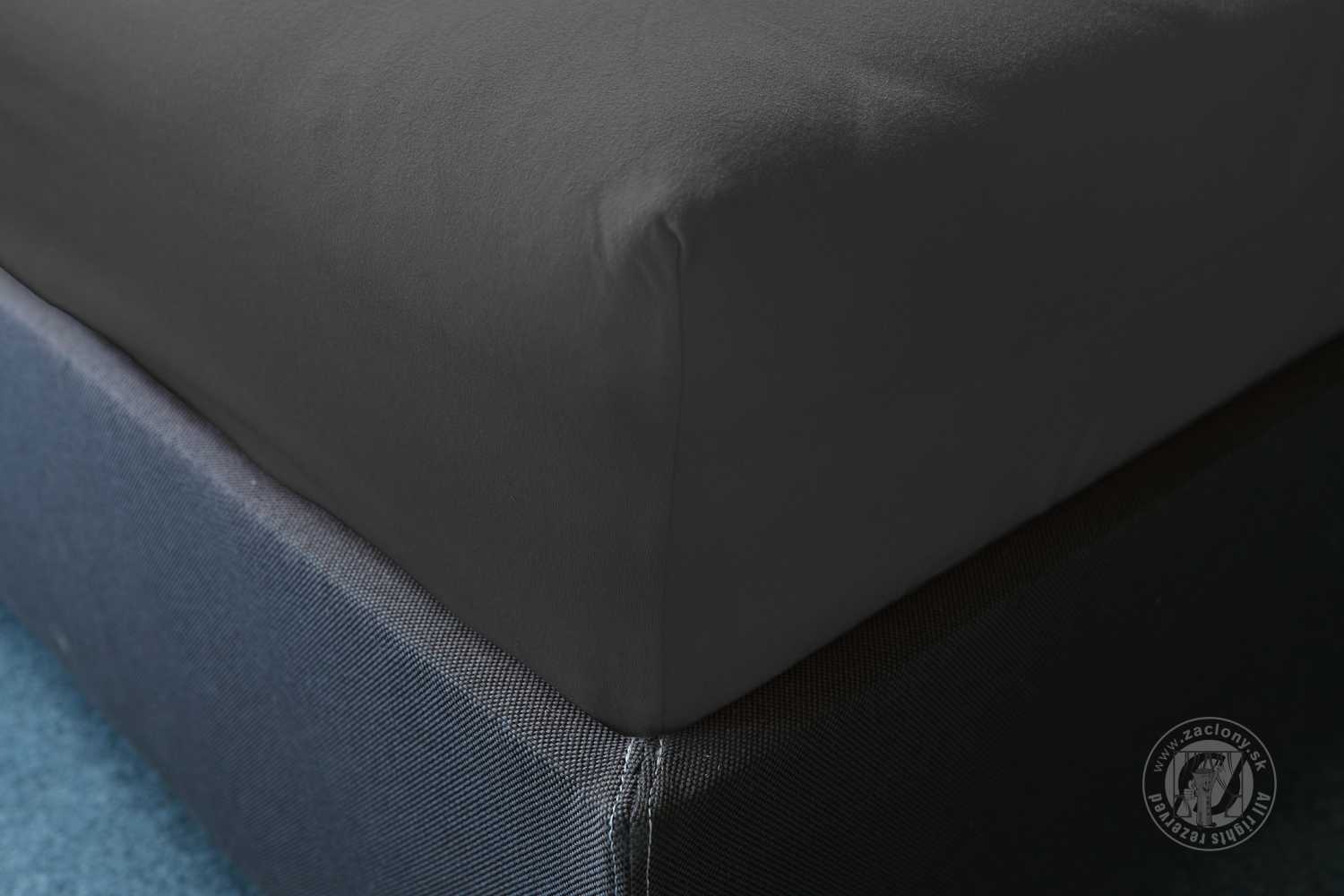 Napínacia plachta JERSEY 180x200 cm tmavosivá 51