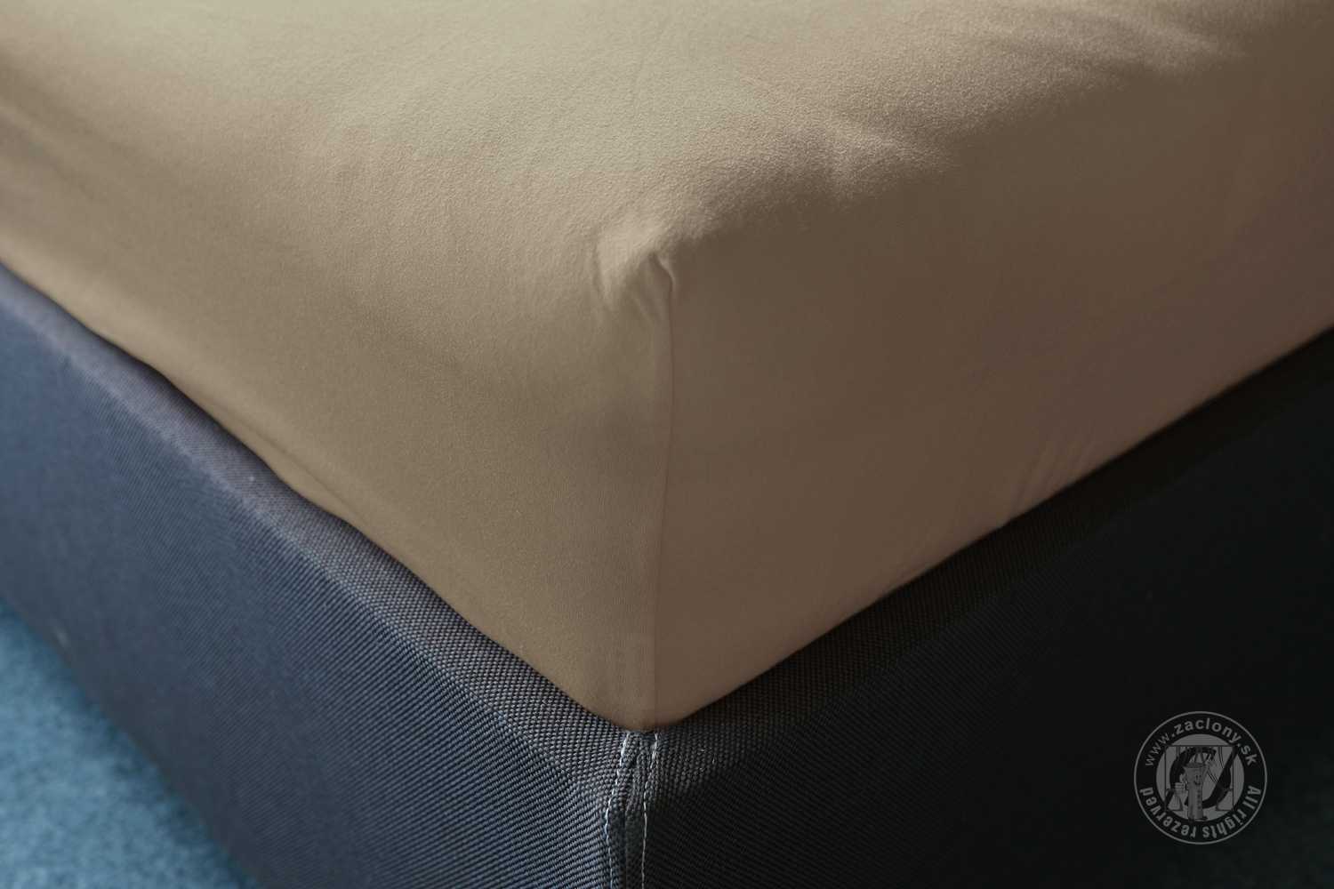 Napínacia plachta JERSEY 140x200 cm oriešková 10