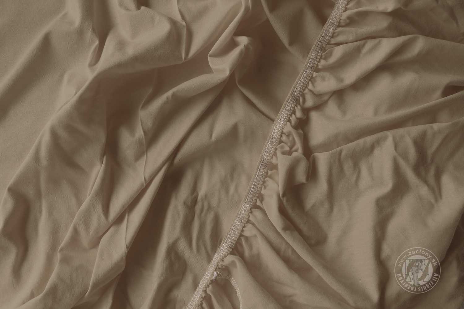 Napínacia plachta JERSEY 140x200 cm oriešková 10