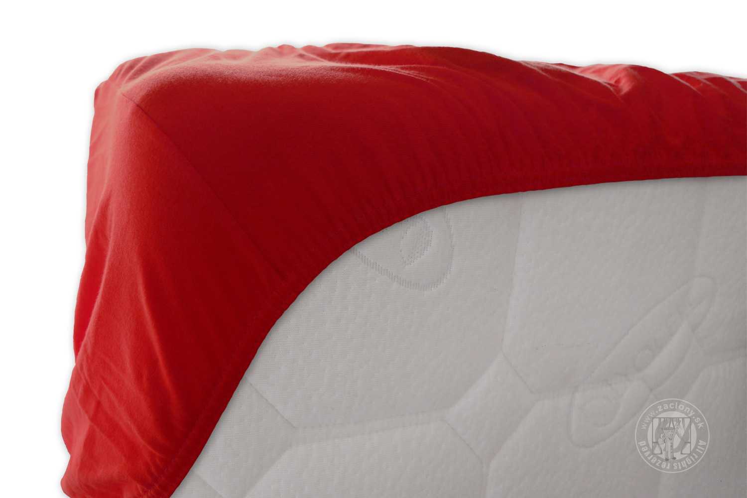 Napínacia plachta JERSEY 140x200 cm červená 26