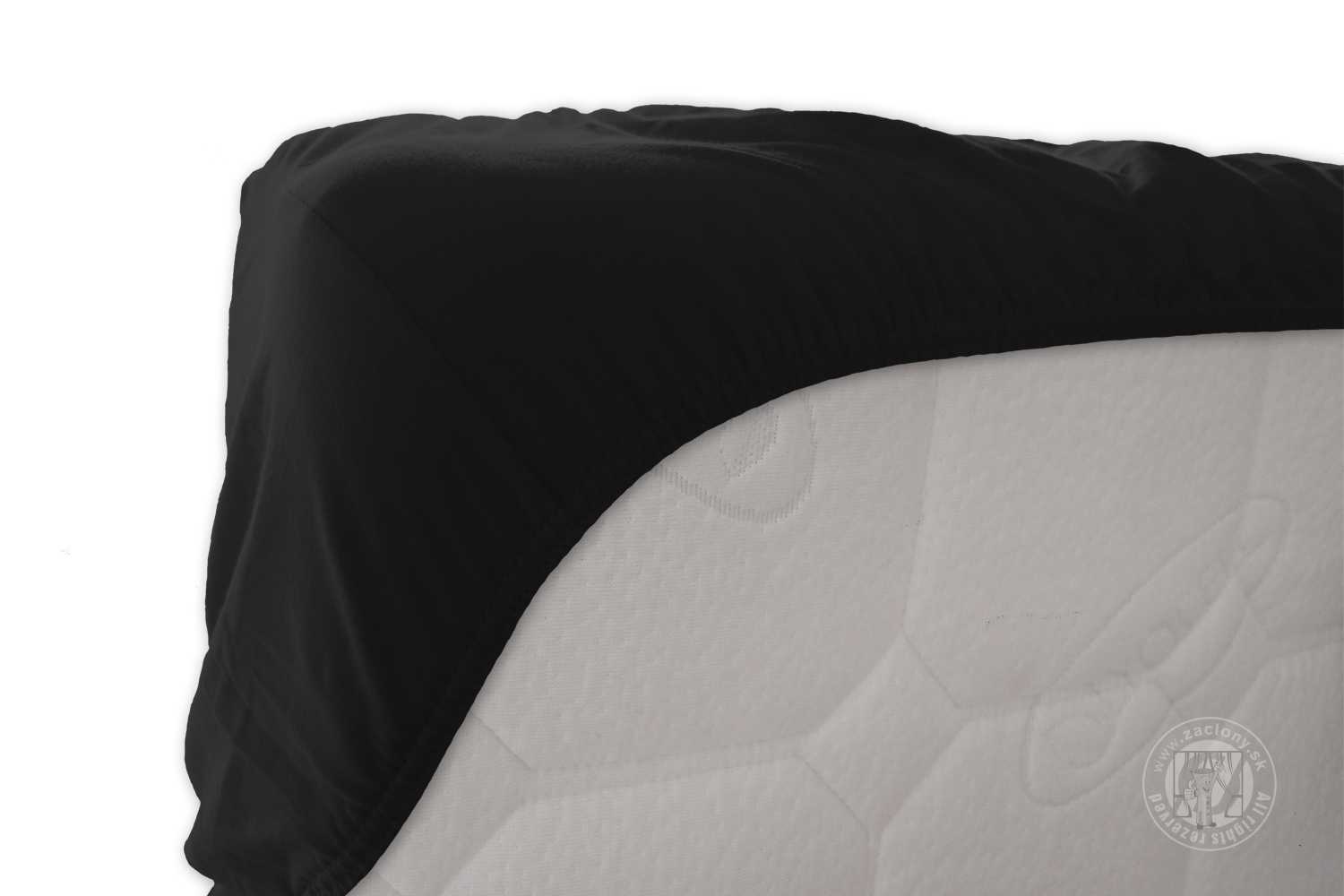 Napínacia plachta JERSEY 180x200 cm čierna 48