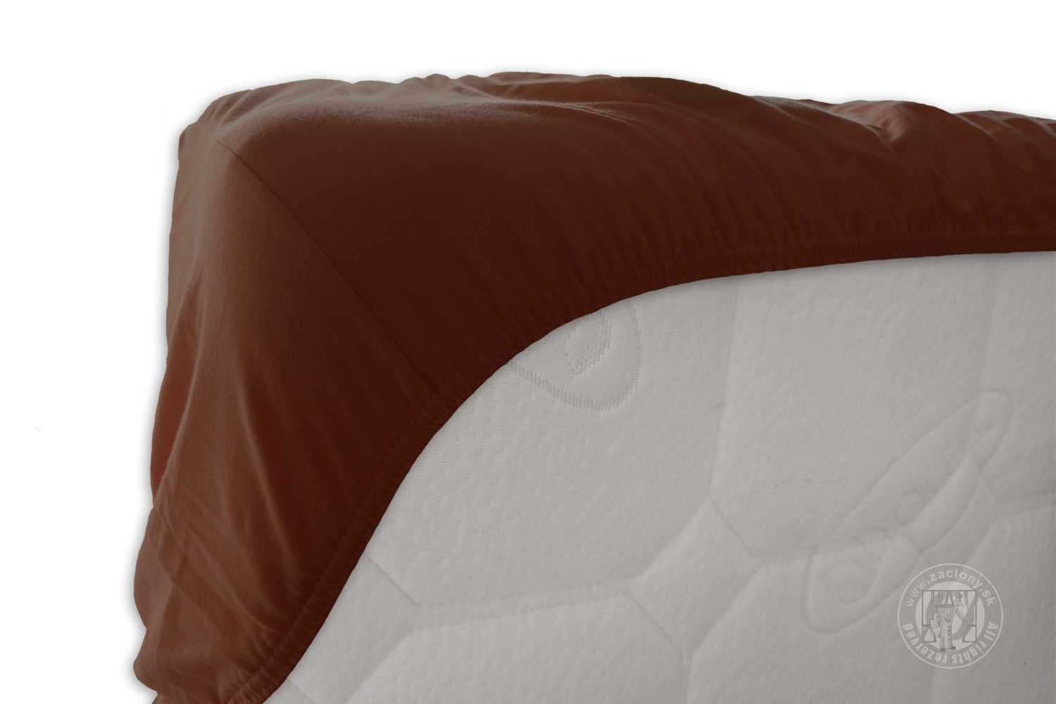 Napínacia plachta JERSEY 120x200 cm hnedá 9