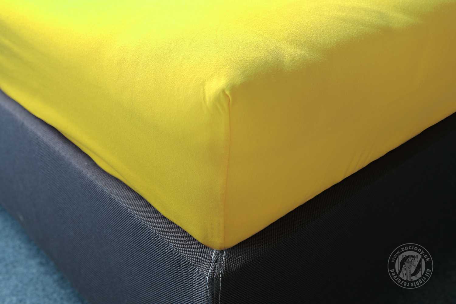 Napínacia plachta JERSEY 90x200 cm citrónová 6