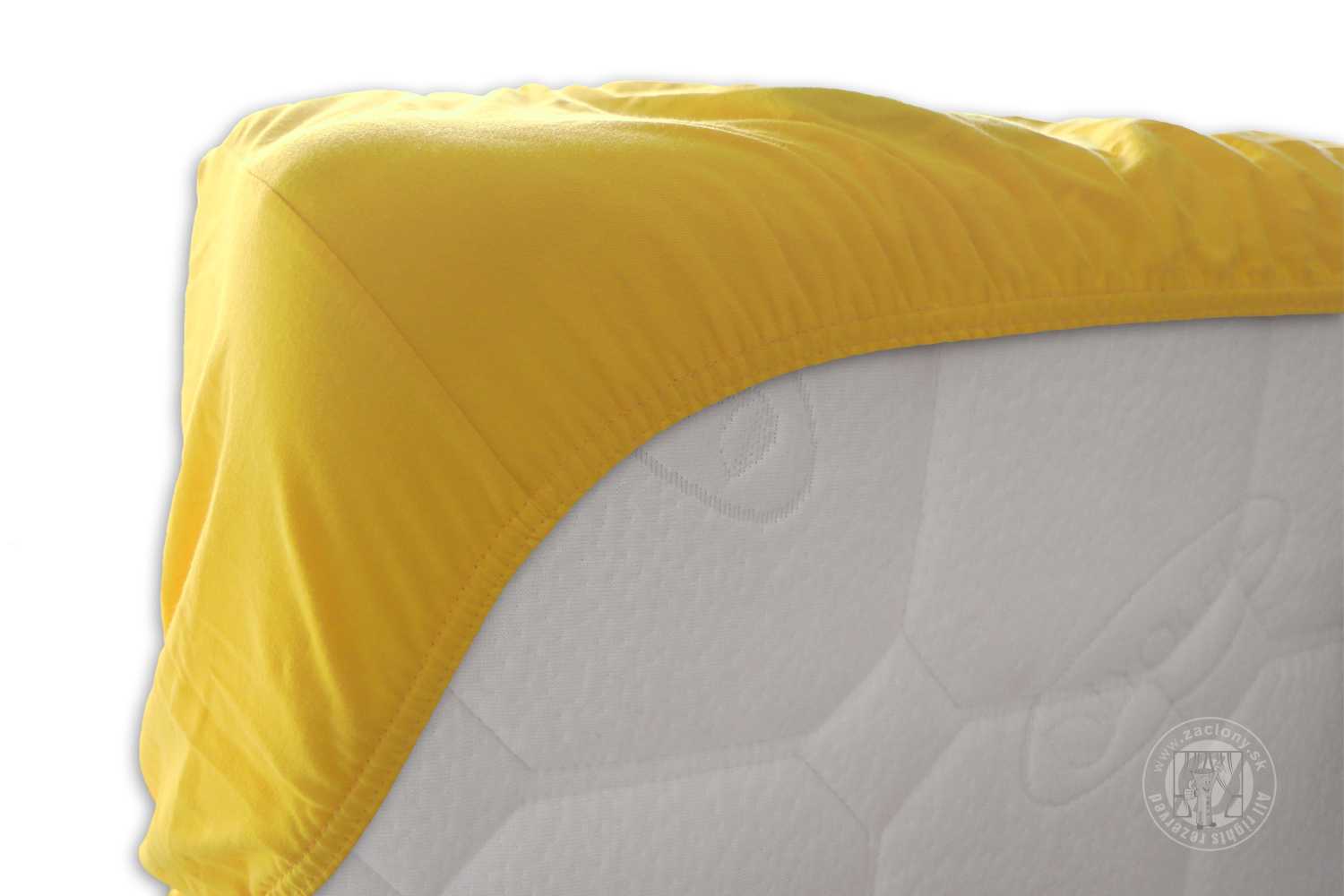 Napínacia plachta JERSEY 90x200 cm citrónová 6