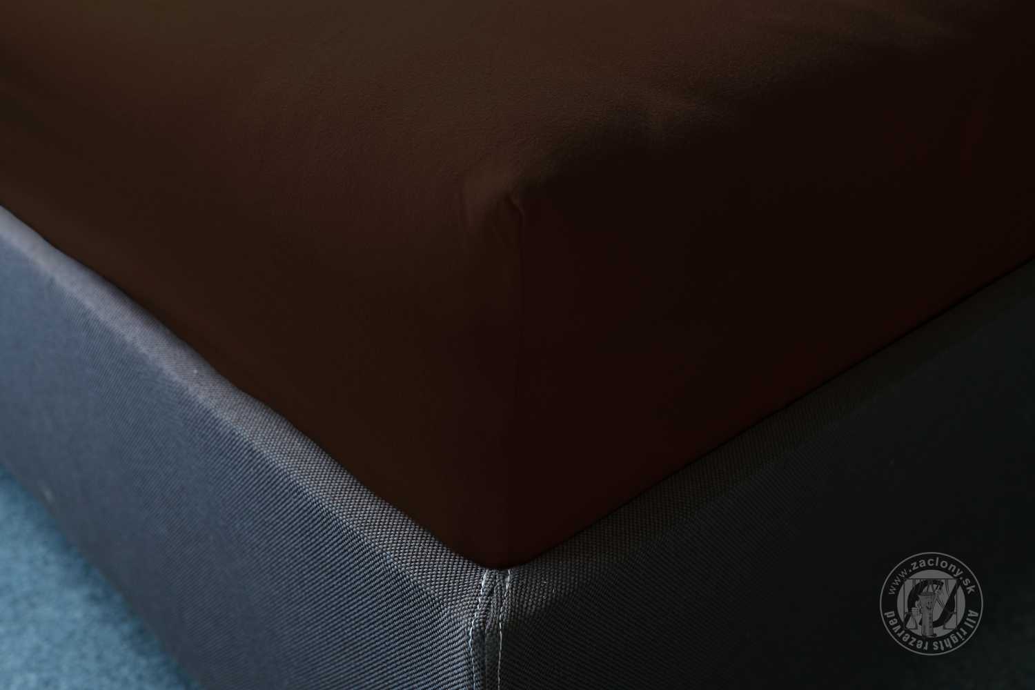Napínacia plachta JERSEY 120x200 cm čokoládová 45