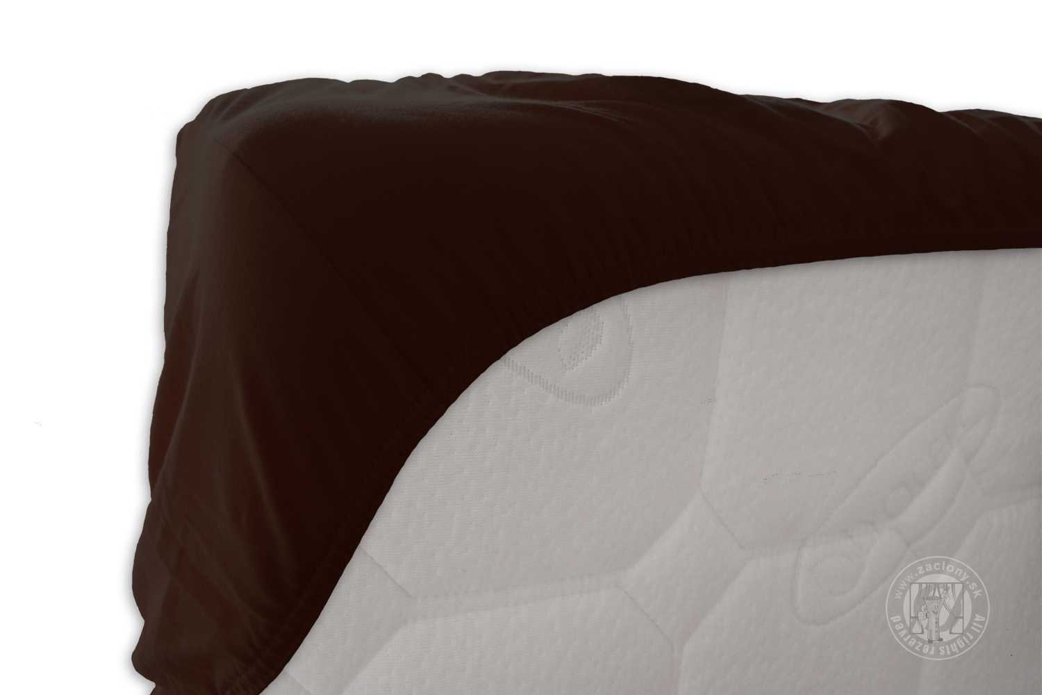 Napínacia plachta JERSEY 180x200 cm čokoládová 45