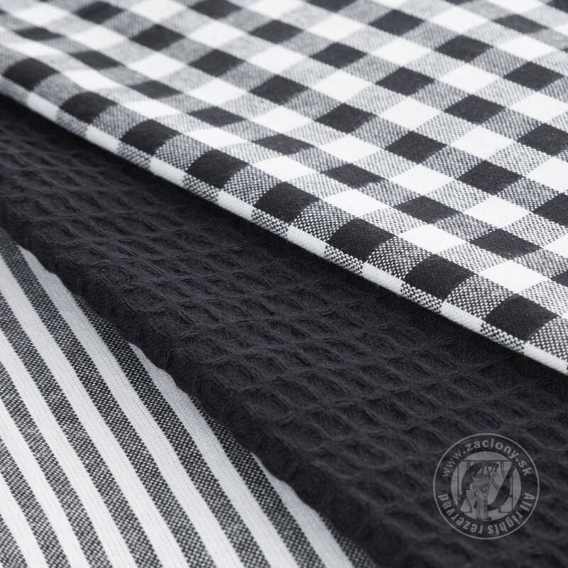 Sada bavlnených kuchynských utierok LUCY 50x70 cm čierne 3ks