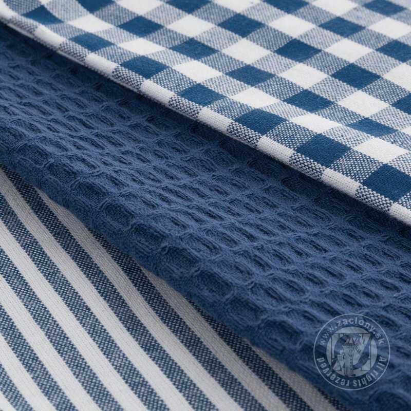 Sada bavlnených kuchynských utierok LUCY 50x70 cm modré 3ks