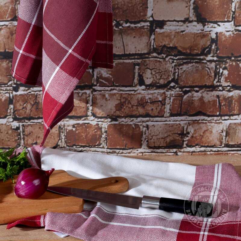 Sada bavlnených kuchynských utierok MONA 50x70 cm bordové 2ks