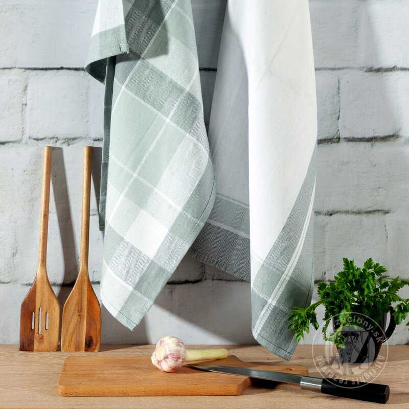 Sada bavlnených kuchynských utierok MONA 50x70 cm sivé 2ks