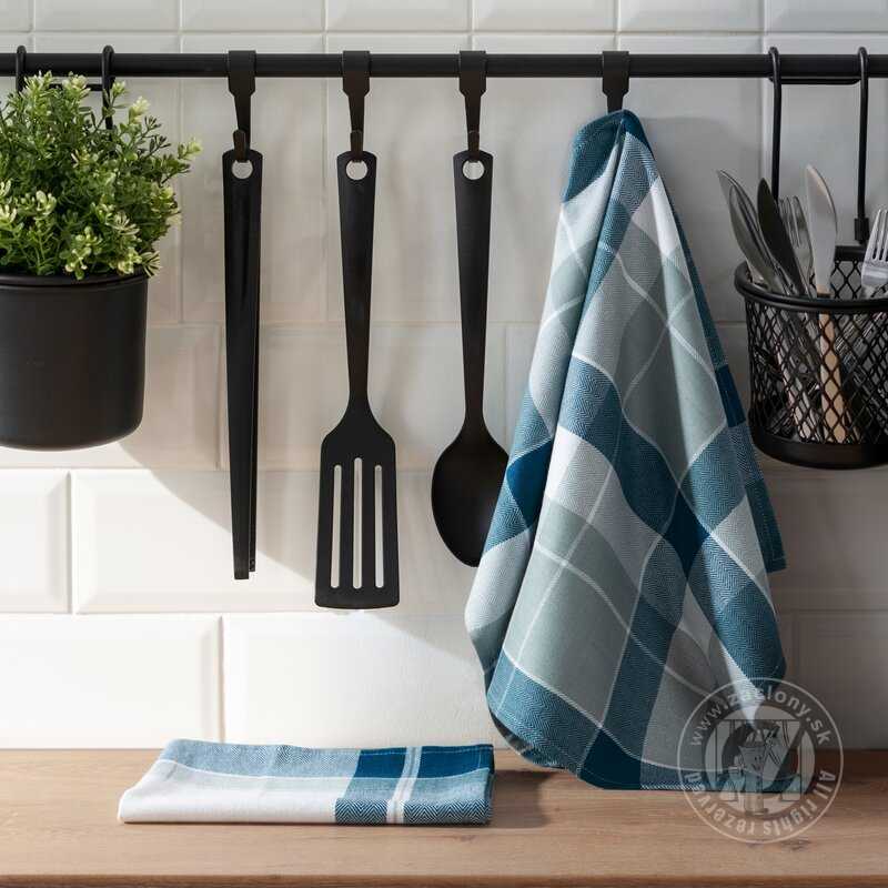 Sada bavlnených kuchynských utierok MONA 50x70 cm modré 2ks