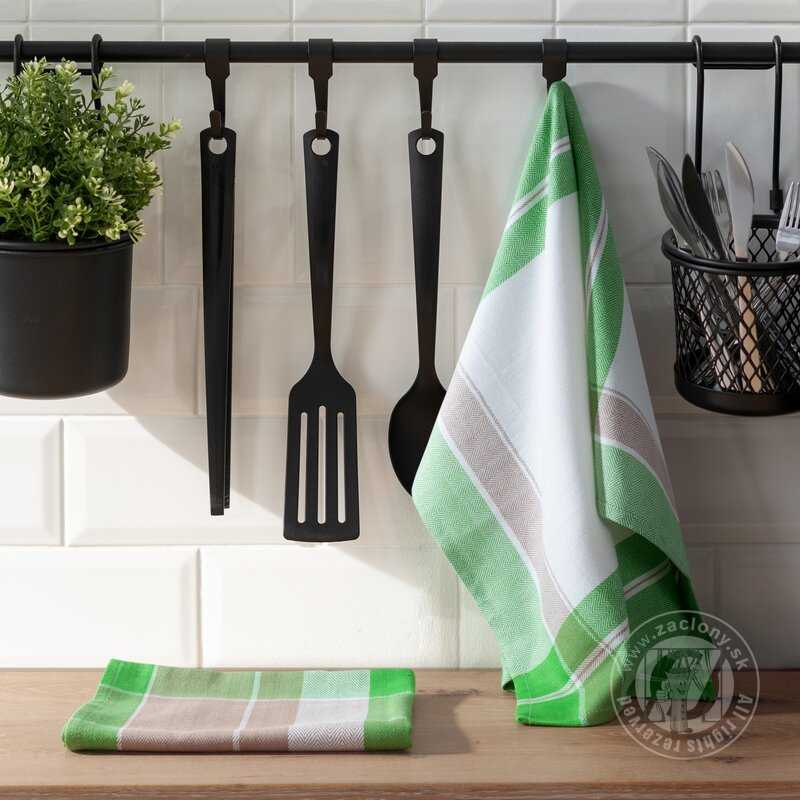 Sada bavlnených kuchynských utierok MONA 50x70 cm zelené 2ks
