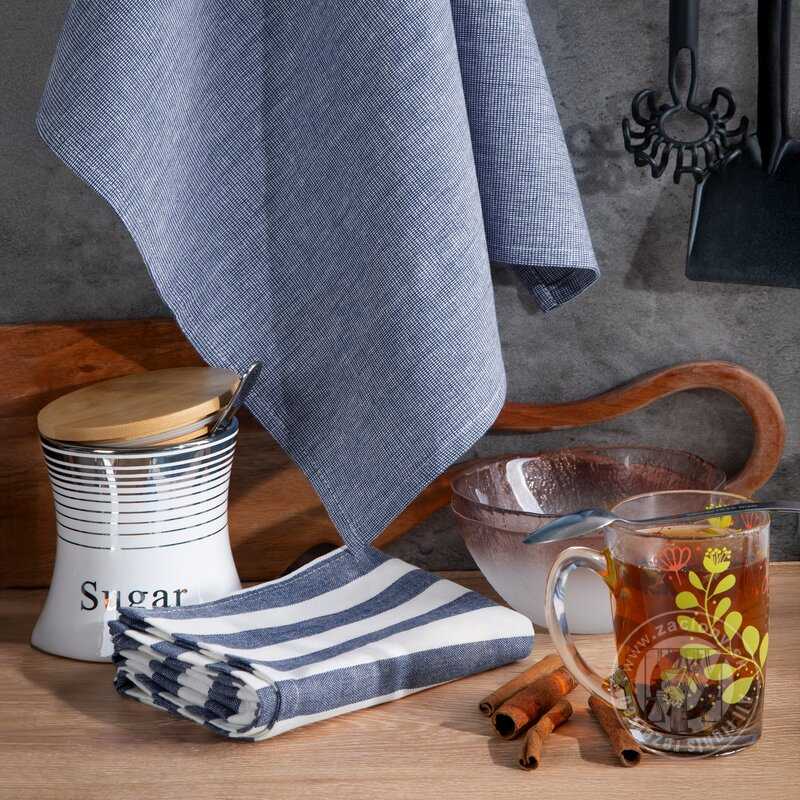 Sada bavlnených kuchynských utierok KARIN 50x70 cm modré 2ks