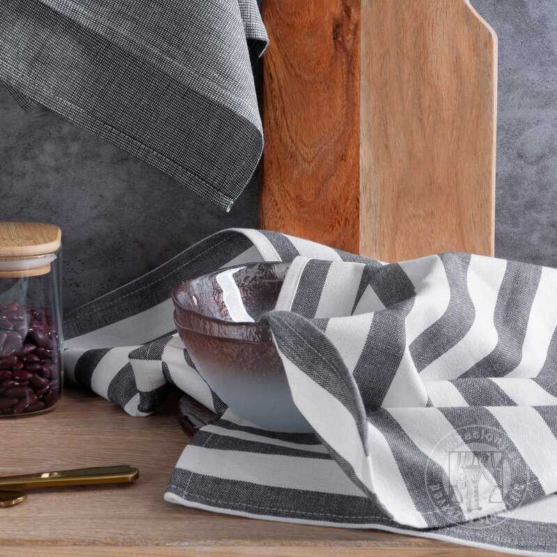 Sada bavlnených kuchynských utierok KARIN 50x70 cm tmavosivé 2ks