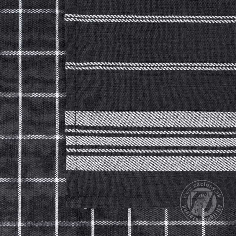 Sada bavlnených kuchynských utierok RUBI 50x70 cm tmavosivé 2ks