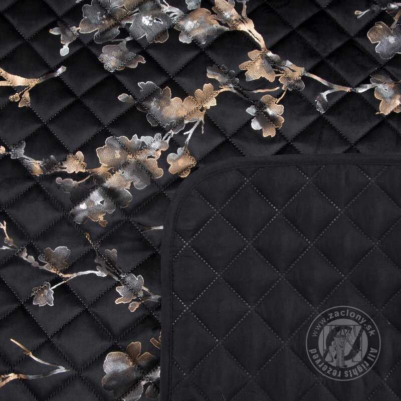 Zamatový prehoz na posteľ BLINK5 200x220 cm čierny