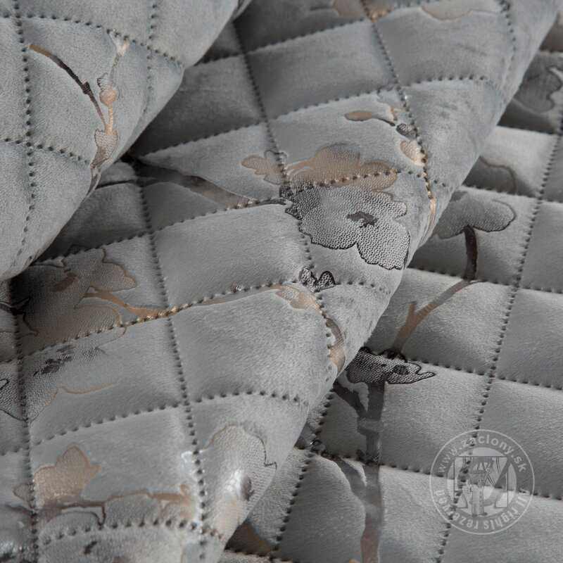 Zamatový prehoz na posteľ BLINK5 200x220 cm strieborný