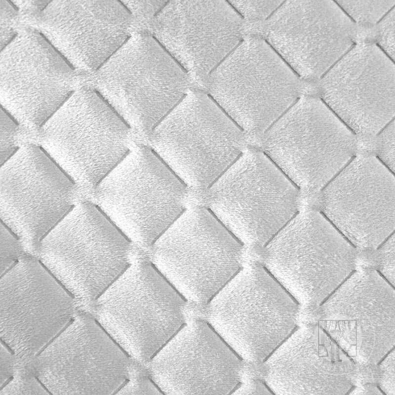 Zamatový prehoz na posteľ DIMON 200x220 cm biely